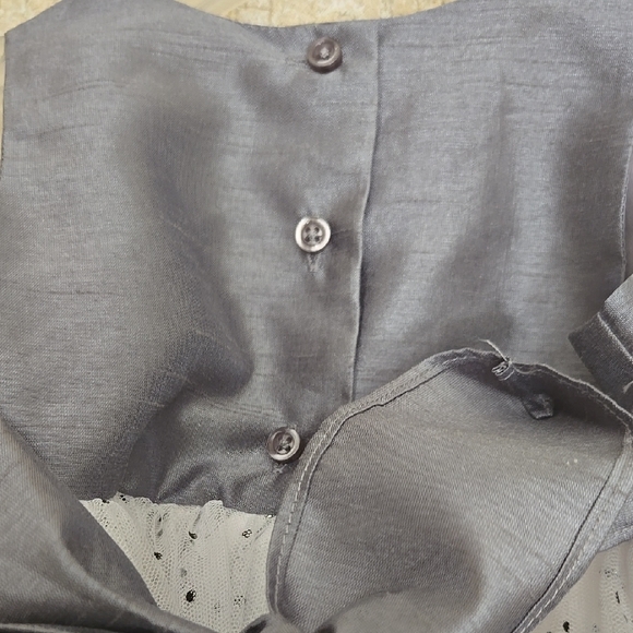 Toddler Marmellata Gray & White Embellished Tiered Dress - Picture 7 of 9